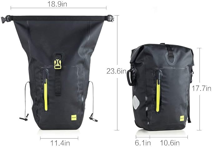 Rhinowalk Bike Bag Waterproof Bike Pannier Bag,(for Bicycle Cargo Rack Saddle Bag Shoulder Bag Laptop Pannier Rack Bicycle Bag Professional Cycling Accessories)