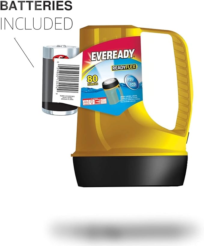 Eveready LED Floating Lantern Flashlight, Battery Powered LED Lanterns for Hurricane Supplies, Survival Kits, Camping Accessories, Power Outages, Batteries Included