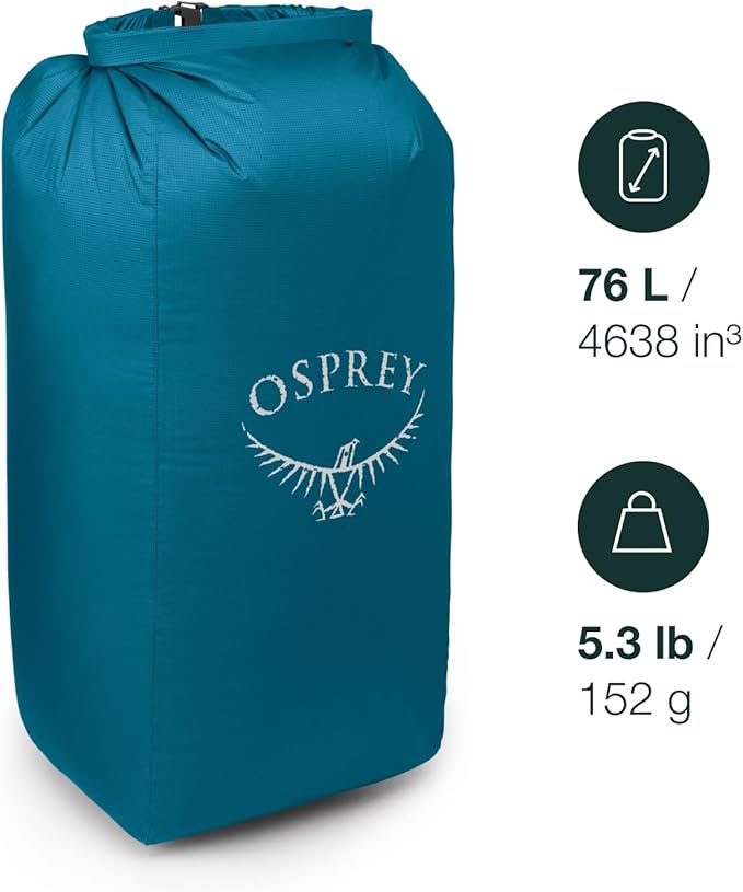 Osprey Ultralight Protective Backpack Liner, Waterfront Blue, Large
