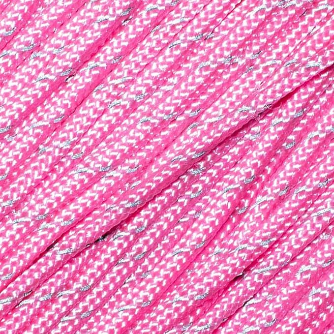 West Coast Paracord – 95 Tensile Strength - 1 Strand Reflective Paracord (100 Feet, Baby Pink)