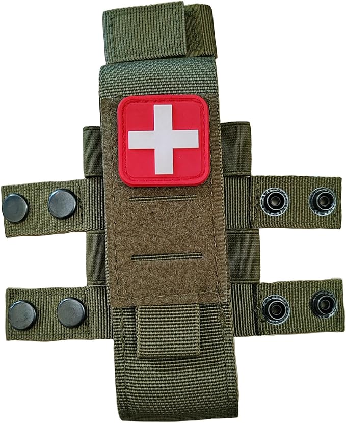 Laser Cut Molle Tourniquet Holder Pouch Tactical First Aid Kit Trauma Medical Shear Pouch Pen&Flashlight Holder IFAK TP Duty Belt Loop