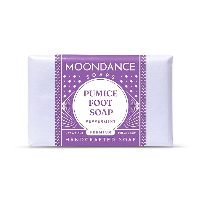 Soapsations Foot Scrub Soap - Handmade Pumice Soap with Tea Tree and Peppermint Essential Oils