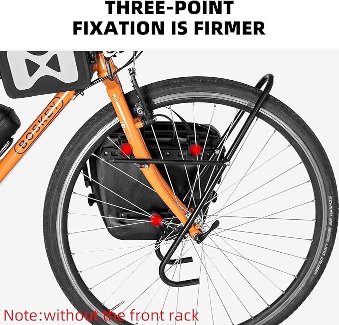 ROCKBROS Front Roller Panniers Bag Front Rack Bike Bag Sturdy Shelf Package with Carrying Handle & Free Shoulder Strap for Touring Picnic Commuting 1 Pair