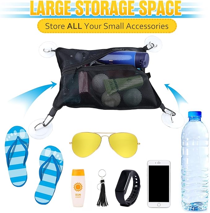 Paddleboard Deck Bag, Mesh Sup Deck Dry Bag Storage Pouch,Mesh Deck Bag for Kayak, Mesh Storage Bag Sup,Sup Accessories Mesh Storage Bag for Stand Up Paddleboard, Surfboard, Kayak