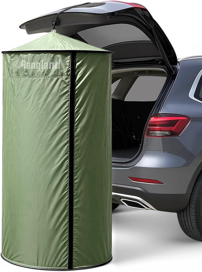 Portable Changing Room Tent - Instant Pop Up Privacy Pod with Suction Cup for SUV Liftgate, for Camping, Shower, Beach and Toilet Stall (Carrying Bag Included) Green