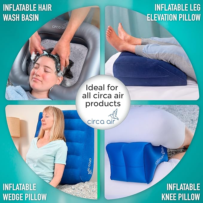 CIRCA AIR Mini Portable Air Pump for Inflatables, Mini Air Pump for Mattress Sleeping Pad, Rechargeable USB Small Air Pump, Travel Vacuum Pump, Tiny Portable Inflator Pump, Pool Float Pump for Toys