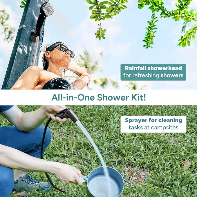 DR.PREPARE 4.5 Gal Camping Shower and 4 Gal Camp Shower Bag Bundle