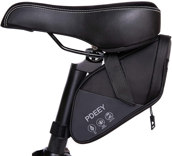 Bike Saddle Bag, Bicycle Under Seat Pouch, Cycling Wedge Pack for Mountain Road, Cycling Accessories Storage Velcro Pack Waterproof Durable Pouch for Mountain, Beach or Road Bikes