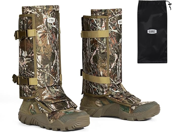 Snake Gaiters Snake Chaps, Waterproof Lower Legs Snake Guards, Snake Bite Protective Gaiters, Anti-Snake Gaiters for Men/Women, Adjustable Size for Hunting/Hiking/Farm Working