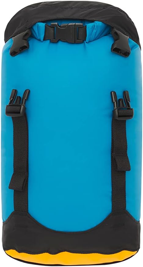 Sea to Summit eVac Compression Dry Bag, Waterproof Compression Sack, 5 Liter, Turkish Tile Blue