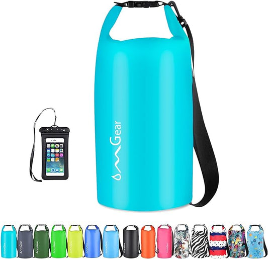 OMGear Waterproof Dry Bag Backpack Phone Pouch 40L/30L/20L/10L/5L Floating Dry Sack for Kayaking Boating Outdoors Activities