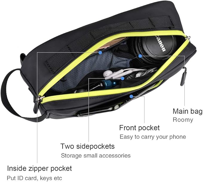 Rhinowalk Bike Handlebar Bag, Multifunctional Waterproof Mountain Bike Crossbar Front Bag Road Bike Basket Bicycle Frame Bag Waist Shoulder Bag Bicycle Bag Professional Cycling Accessories