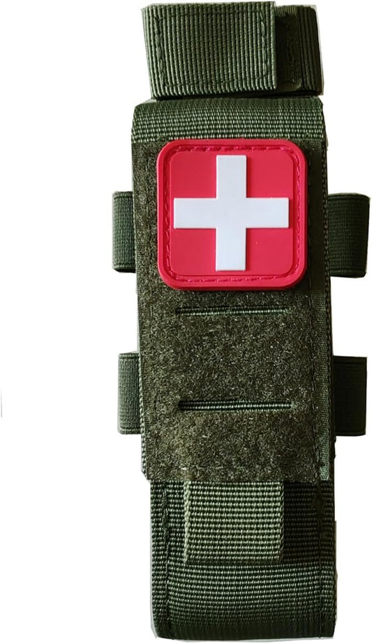 Laser Cut Molle Tourniquet Holder Pouch Tactical First Aid Kit Trauma Medical Shear Pouch Pen&Flashlight Holder IFAK TP Duty Belt Loop