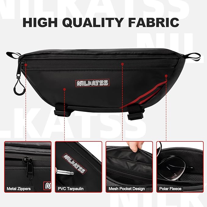 Dirt Bike Handlebar Bag - Waterproof & Durable Motorbike Tool Bags, Fits Light Bee Sur Ron S/X/ X160/ X260 Segway Talaria Sting, Secure Storage for Keys, Wallet & Phone