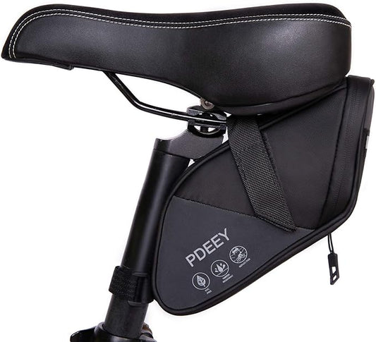 Bike Saddle Bag, Bicycle Under Seat Pouch, Cycling Wedge Pack for Mountain Road, Cycling Accessories Storage Velcro Pack Waterproof Durable Pouch for Mountain, Beach or Road Bikes