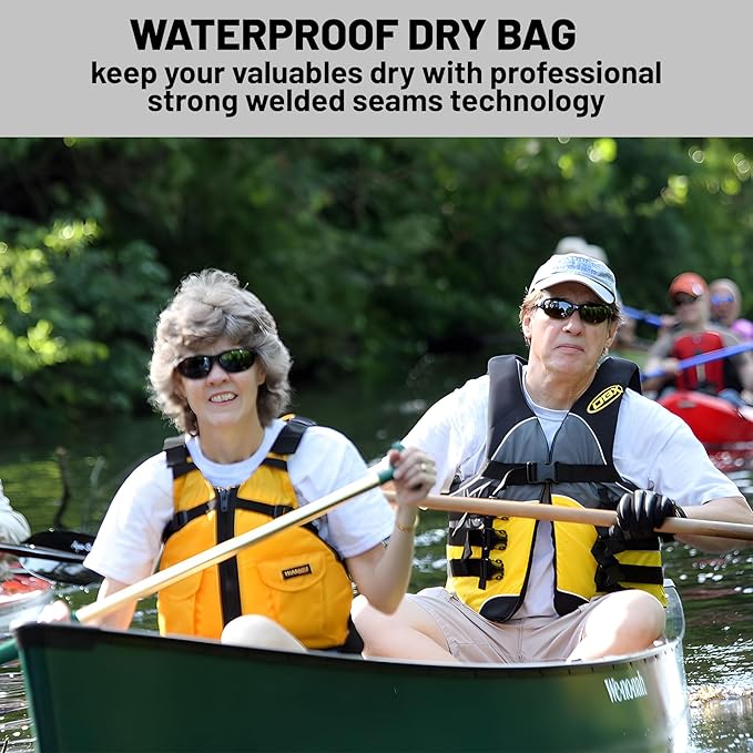 Waterproof Dry Bag,Roll Top Green Large Waterproof Backpack 2L/5L/10L/20L/30L/40L Floating Lightweight Bags for Kayaking, Boating, Fishing, Swimming Camping with Waterproof Phone Case