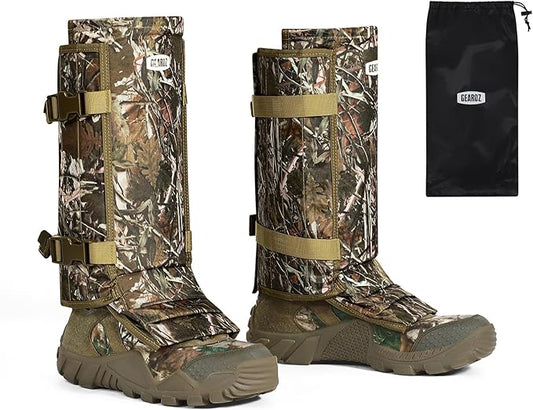 Snake Gaiters Snake Chaps, Waterproof Lower Legs Snake Guards, Snake Bite Protective Gaiters, Anti-Snake Gaiters for Men/Women, Adjustable Size for Hunting/Hiking/Farm Working