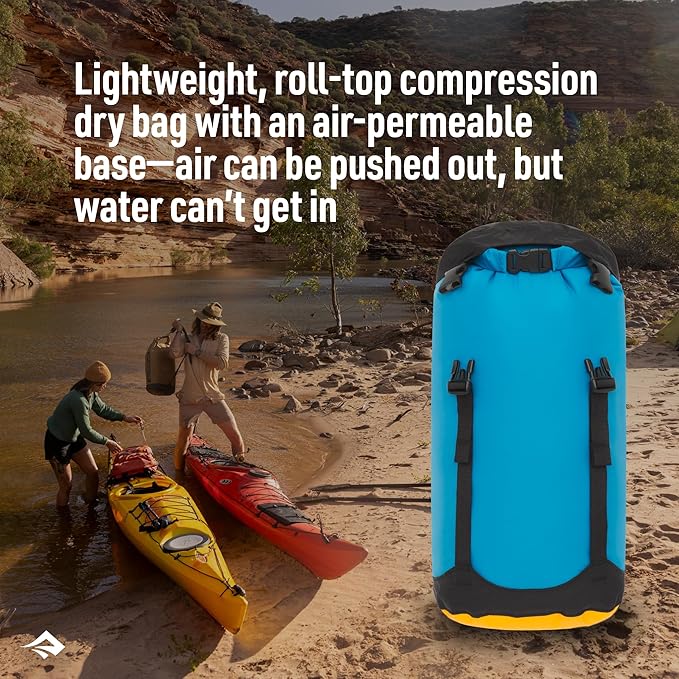 Sea to Summit eVac Compression Dry Bag, Waterproof Compression Sack, 8 Liter, High Rise Grey
